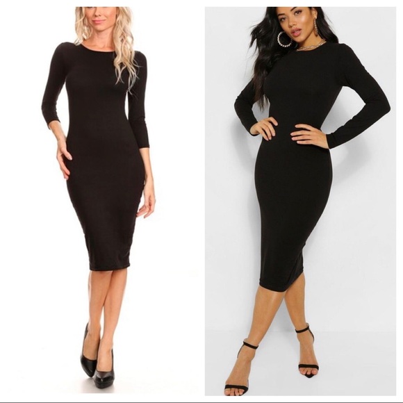 Black stunning midi dress - Picture 3 of 3